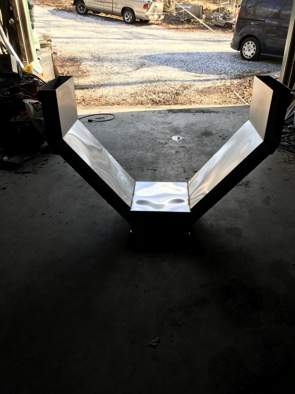 Fabricated steel canopy structure