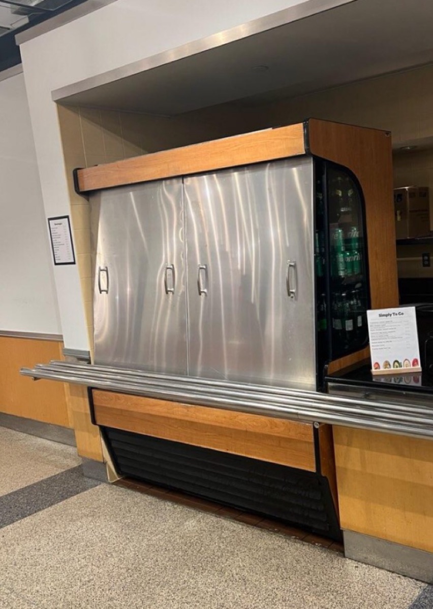 Stainless steel prep cart with food pans